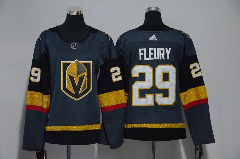 Youth Vegas Golden Knights 29 Fleury Fanatics Branded Breakaway Home Gray Adidas NHL Jersey